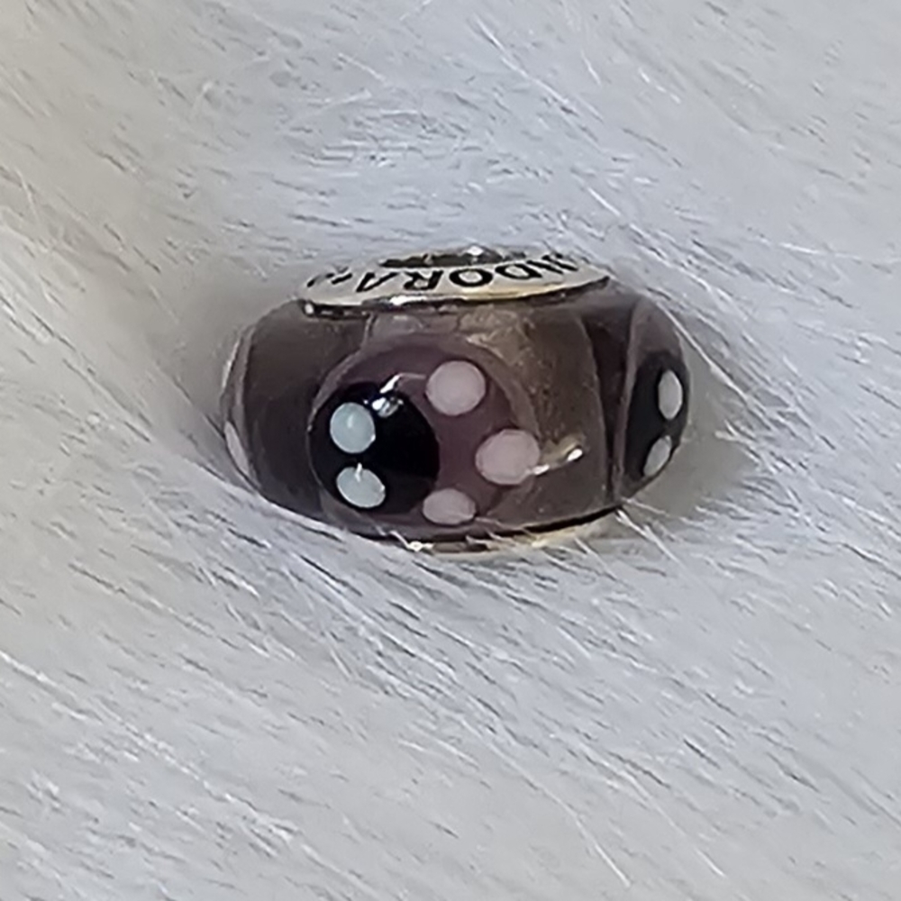 Pandora Glass Charm with  Dots